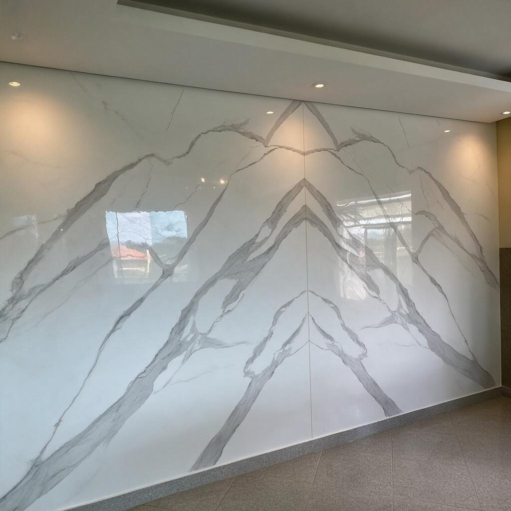 Bookmatch Feature Wall for Sintered Stone in Sungai Long